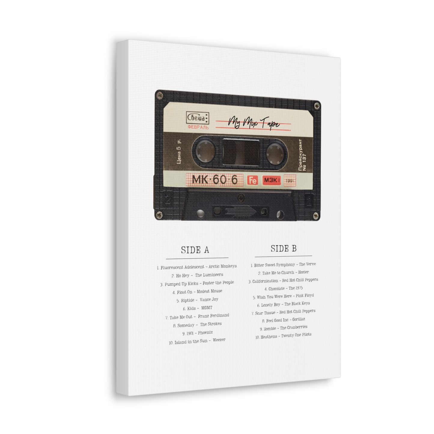 Custom Mixtape Poster/Canvas - Personalized Music Playlist