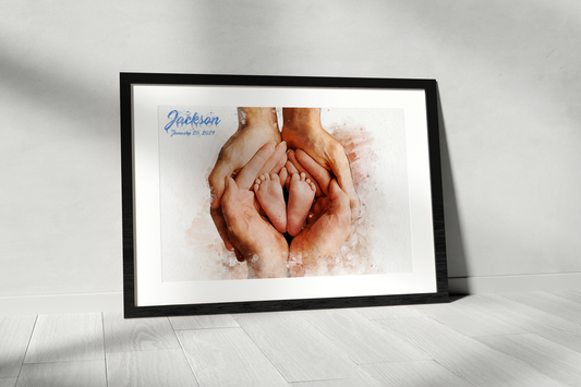 Watercolor Newborn - Canvas/Poster