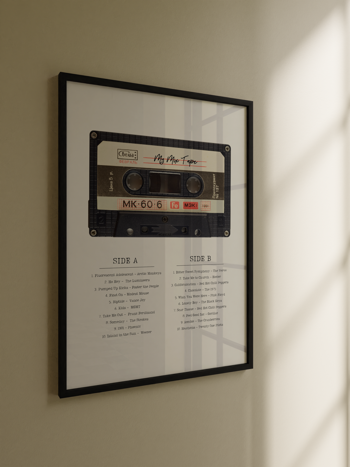 Custom Mixtape Poster/Canvas - Personalized Music Playlist