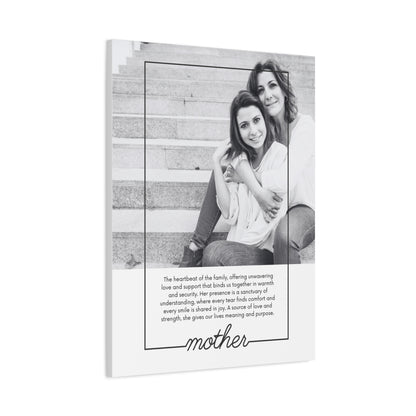 Custom Photo Canvas for Mom - Black & White